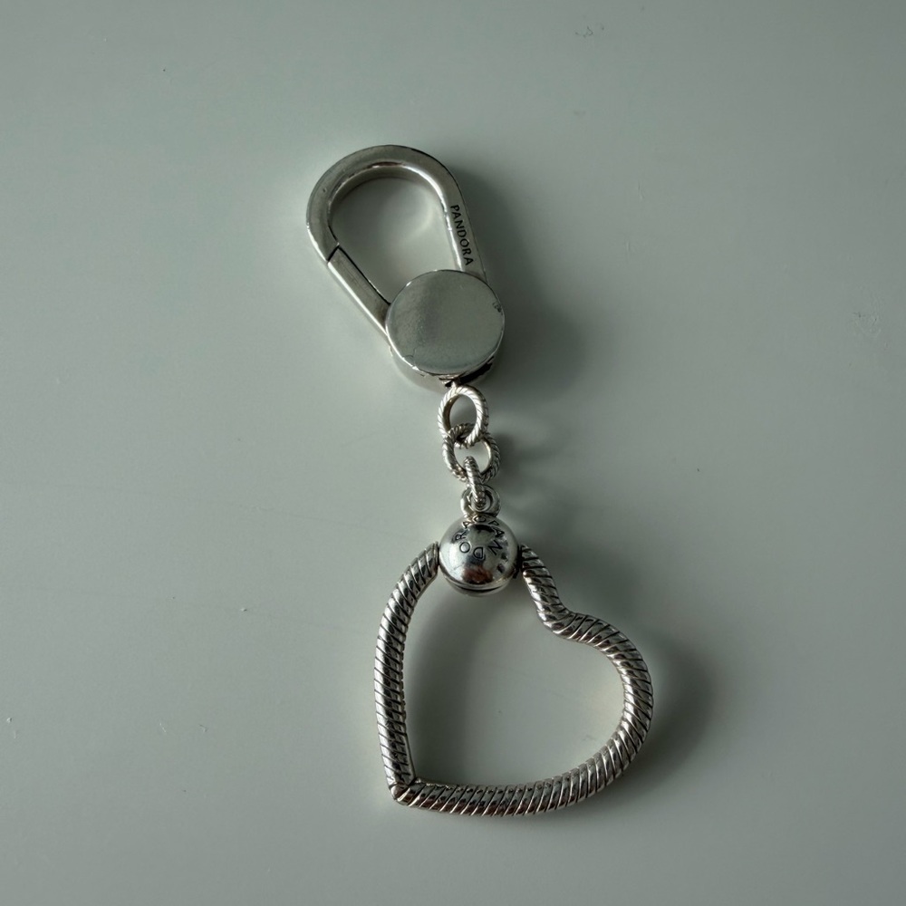 Pandora Silver Heart Keychain